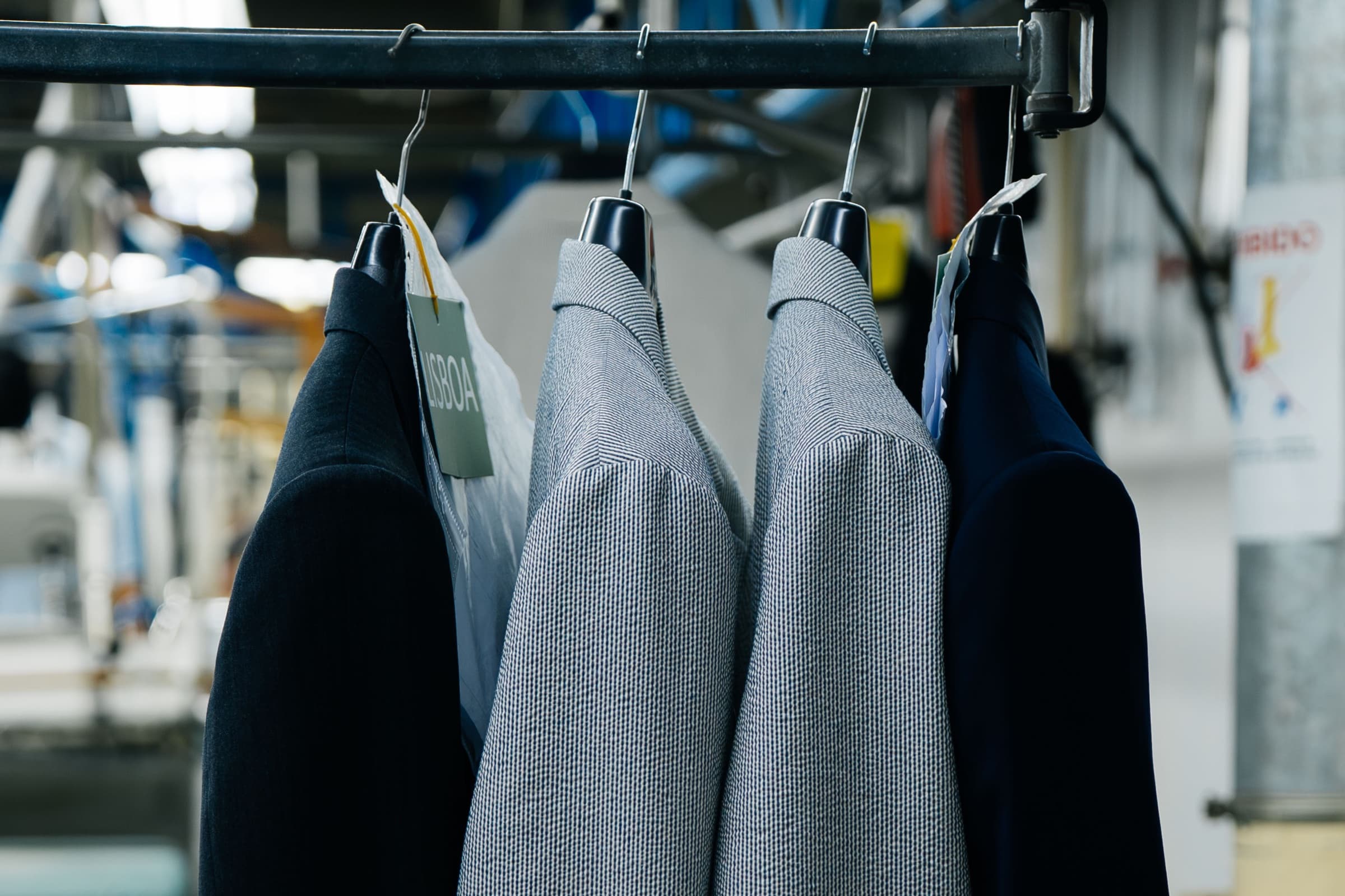 Tailored garments produced by AMMA for its client brands